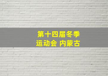 第十四届冬季运动会 内蒙古